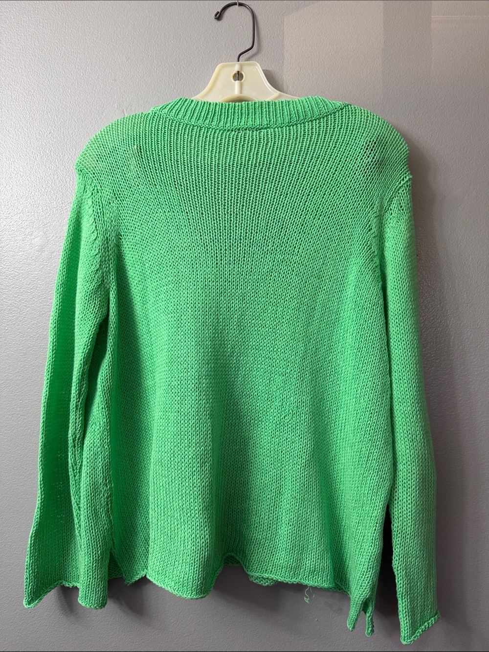 Wooden Ships Bright Green Open Knit Cardigan xs - Picture 3 of 7